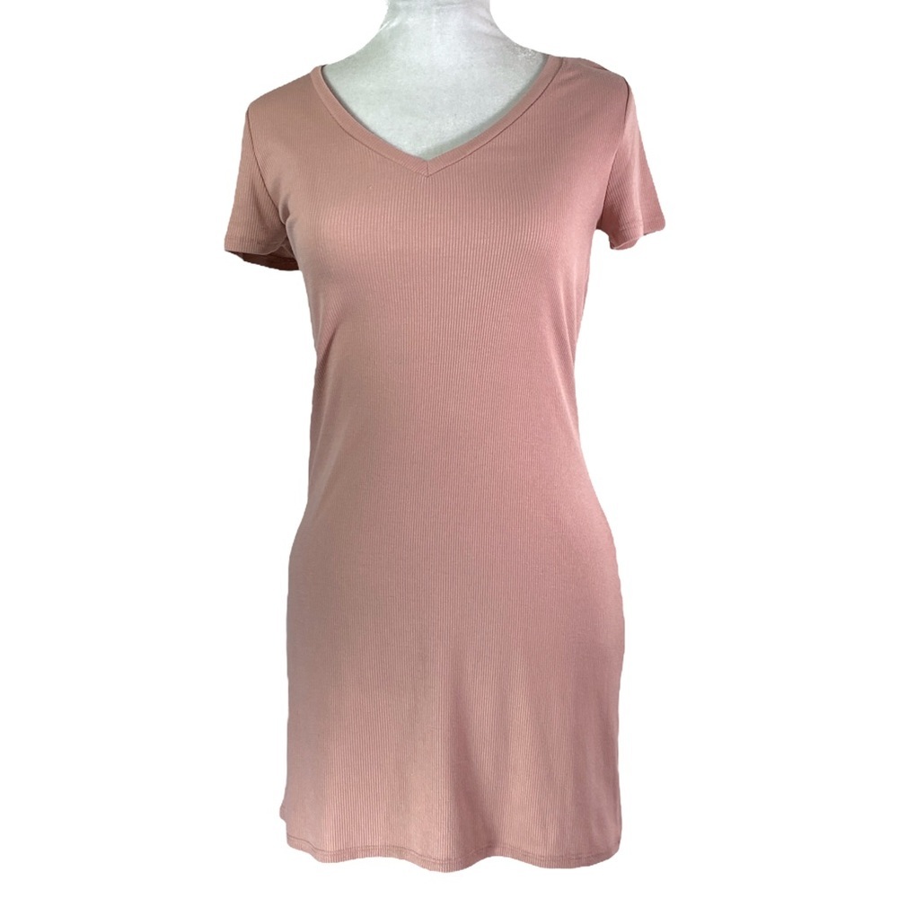 Pink Rose ribbed dress size M
